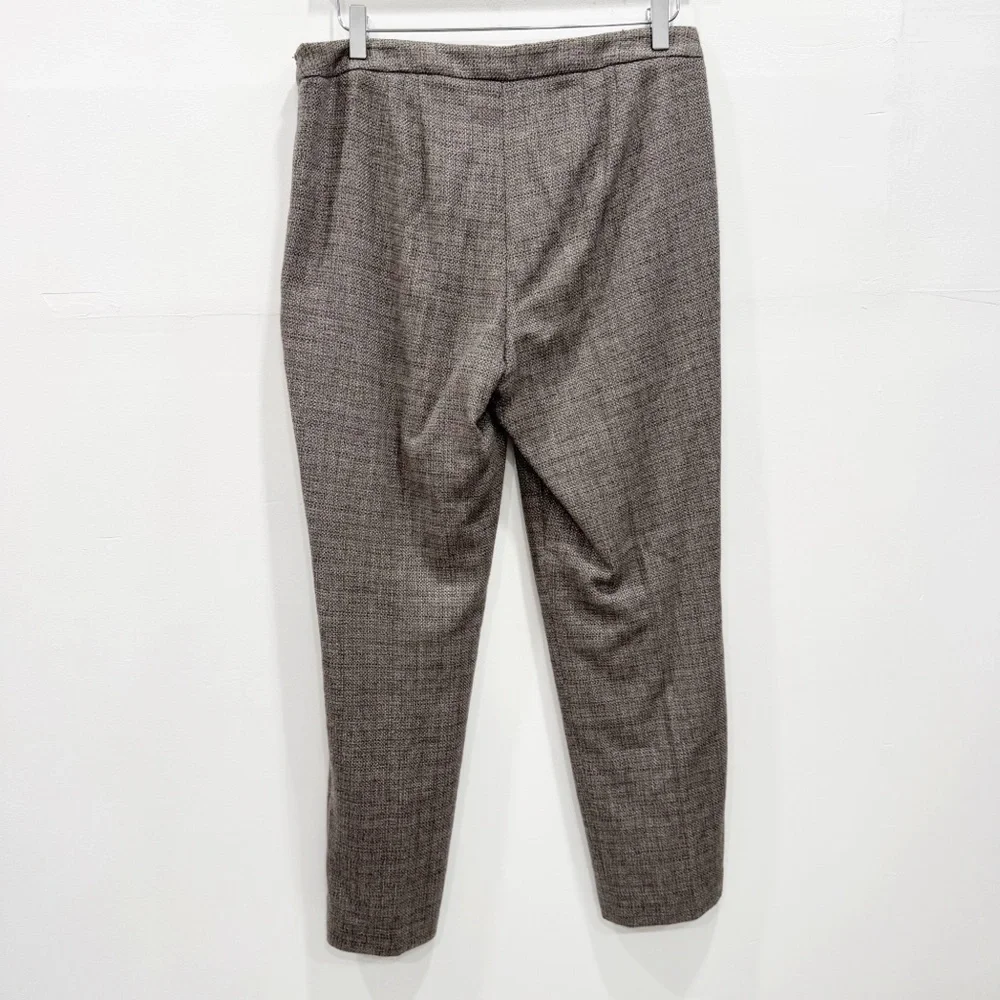 Talbots Italian Wool Blend Tapered Ankle Pants Tan Size 8 - Picture 3 of 9